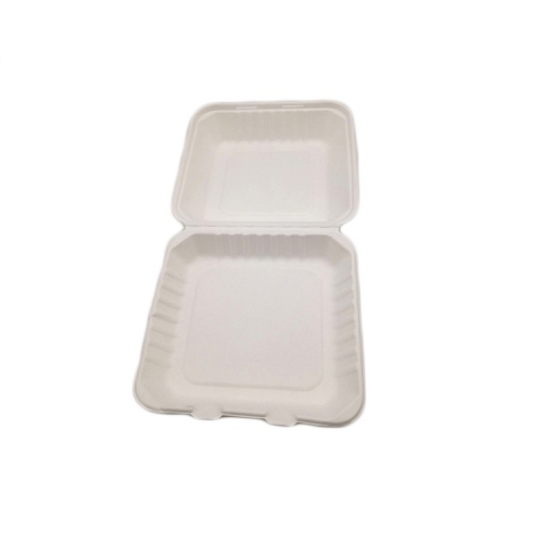 Recipiente de comida de bagazo de caña de azúcar biodegradable de peso pesado rectangular