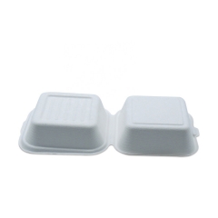 Sugarcane 500ml Microwavable Disposable Food Containers for Hamburger