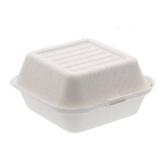 Boîte à hamburger compostable de bagasse biodégradable à emporter de 6 pouces pour Hamburguesas