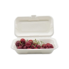 New design microwaveable disposable biodegradable sugarcane lunch box for restaurant