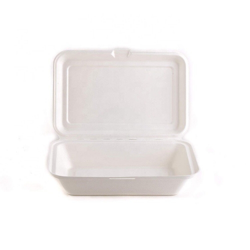 sugarcane clamshell box 7*5inch bagasse biodegradable take out food container