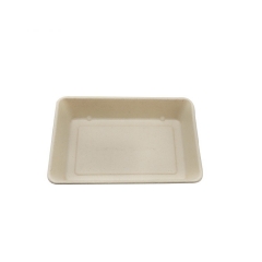 take away fast food packaging rectangular sugarcane bagasse tray