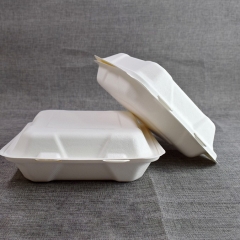 Caixa de comida para viagem  ecologicamente correta  biodegradável  recipiente para comida