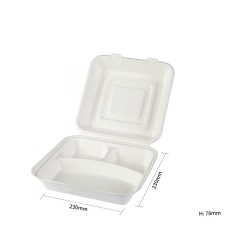 Saque los recipientes de comida compostables de 3 compartimentos más vendidos