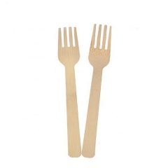 Unblenched Compostable Disposable 170MM Spoon Bamboo Cutlery Set