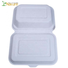 Caja biodegradable del acondicionamiento de los alimentos de la caña de azúcar para el almuerzo