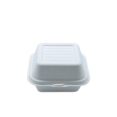 Sugarcane 500ml Microwavable Disposable Food Containers for Hamburger