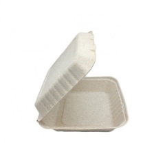 Rectangle Bagasse Clamshell Compostable Ecofriendly Disposable Food Containers