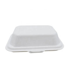 Sugarcane Lunch Box Biodegradable Clamshell Food Container