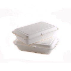 caja de concha de caña de azúcar  bagazo de 7 * 5 pulgadas biodegradable para llevar  contenedor de comida