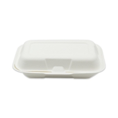 New design microwaveable disposable biodegradable sugarcane lunch box for restaurant