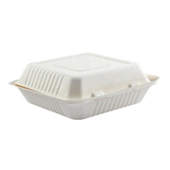 Boîte à déjeuner à emporter à la canne à sucre de prix de gros contenant compostable pour aliments à emporter