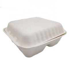 Contenitori per il pranzo in bagassa a conchiglia in scatola componibile di canna da zucchero