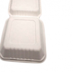 Heavy Weight Box Bagasse Disposable Sugarcane Food Container Takeaway