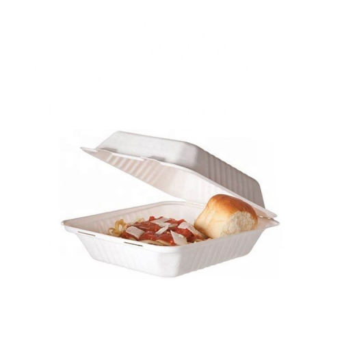 Heavy Weight Box Bagasse Disposable Sugarcane Food Container Takeaway