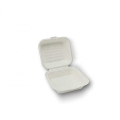 Boîte de canne à sucre biodégradable de bagasse compostable jetable de vente chaude