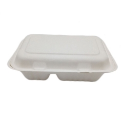 Recipiente para alimentos descartável biodegradável com polpa de bagaço recipiente para alimentos para restaurante