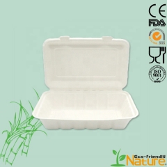 Microwaveable 100% degradable disposable lunch box