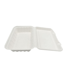 Eco take away food containers disposable biodegradable sugarcane bagasse lunch box