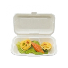 Eco-friendly Disposable Takeaway Sugarcane Clamshell Food Containers