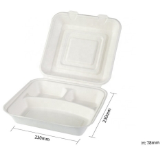 Eco-friendly fast food restaurant sugarcane food container