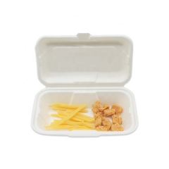 Eco-friendly Disposable Takeaway Sugarcane Clamshell Food Containers