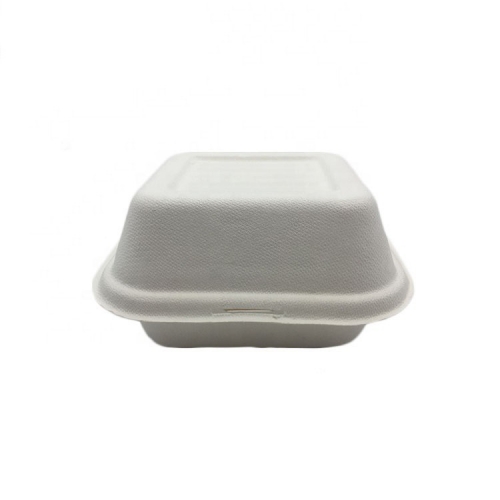 खाद्य दूर करना डिस्पोजेबल आयत सीपी खोई 6 इंच हैमबर्गर बॉक्स