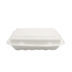 Eco take away food containers disposable biodegradable sugarcane bagasse lunch box