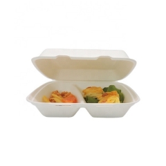 Microwave food container take-out disposable sugarcane bagasse lunch box