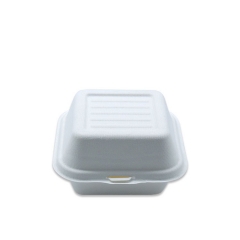 Eco-Friendly Disposable Biodegradable Sugarcane Food Container Clamshell Food Box