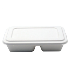 Hot sale 4 compartment biodegradable sugarcane clamshell