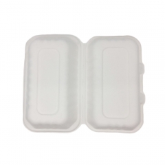 Manufacturer supply disposable biodegradable sugarcane takeaway food container