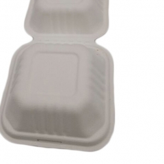 Caja de hamburguesa de bagazo personalizada biodegradable disponible de alta calidad