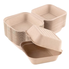 Eco-friendly Biodegradable food container Bagasse Sugarcane Bento Lunch Box