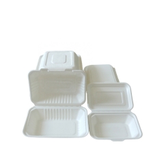 Hot Sales Sugarcane Clamshell Container Bagasse Pizza Box for Food