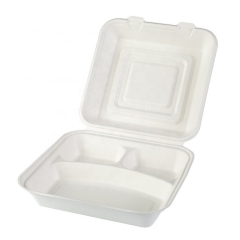 Eco-friendly fast food restaurant sugarcane food container