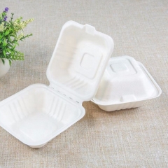 Eco-friendly Biodegradable food container Bagasse Sugarcane Bento Lunch Box