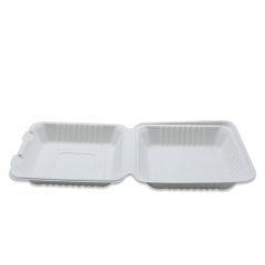 Microwaveable high quality food container disposable biodegradable sugarcane lunch box clamshell