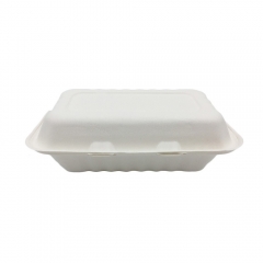 Manufacturer supply disposable biodegradable sugarcane takeaway food container