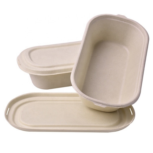 Envase biodegradable de la caja de la comida del bagazo disponible de alta calidad