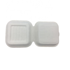 Food Takeaway Disposable Rectangle Clamshell Bagasse 6inch hamburger box