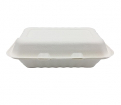 New arrival microwaveable compostable sugarcane disposable takeaway lunch box for restaurant