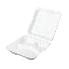 Caixa de embalagem para alimentos biodegradáveis ​​de cana-de-açúcar de amostra grátis