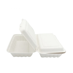 Eco take away food containers disposable biodegradable sugarcane bagasse lunch box