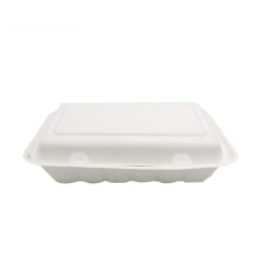 Envase de comida desechable biodegradable para llevar Fiambrera para llevar de comida rápida de concha de microondas