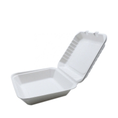 Boîte de récipient de nourriture de pulpe de bagasse compostable naturellement organique