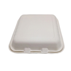 Microwaveable disposable compostable sugarcane food container for packaging food