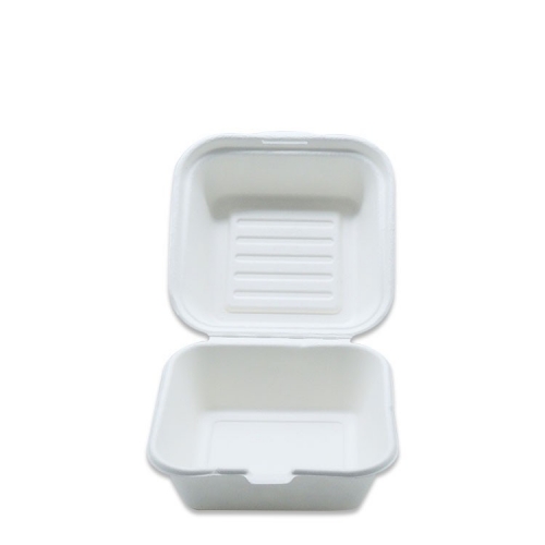 Eco-Friendly Disposable Biodegradable Sugarcane Food Container Clamshell Food Box