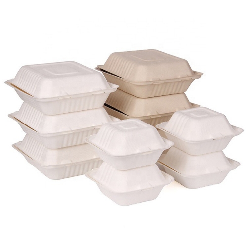 Eco-friendly Biodegradable food container Bagasse Sugarcane Bento Lunch Box