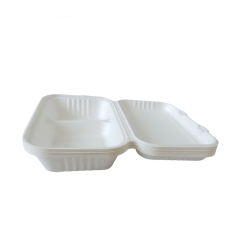 Hot Sales Sugarcane Clamshell Container Bagasse Pizza Box for Food